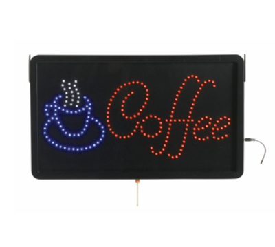 AARCO COF03L 22"W x 13"H "Coffee" (3) Display Modes LED Sign