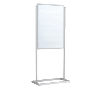 AARCO BPH1S 22.5" W x 63" H Silver Boaster Poster Holder
