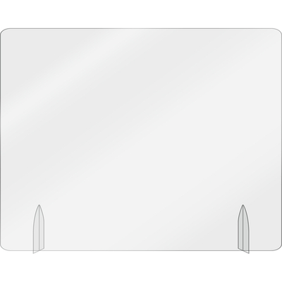 AARCO FPT2430 24" x 30" Clear Acrylic Freestanding Protection Shield