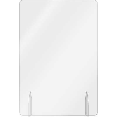 AARCO FPT3624 36" x 24" Clear Acrylic Freestanding Protection Shield
