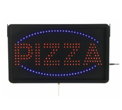 AARCO PIZ01L 22"W x 13"H "PIZZA" (3) Display Modes LED Sign