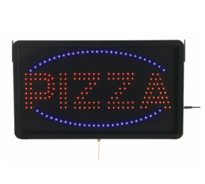 AARCO PIZ01L 22"W x 13"H "PIZZA" (3) Display Modes LED Sign