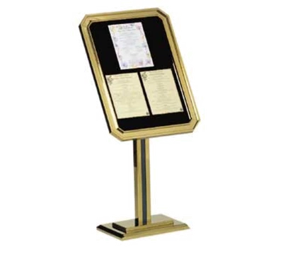 AARCO P31-B 23" W x 49" H Brass Sign or Poster Stand
