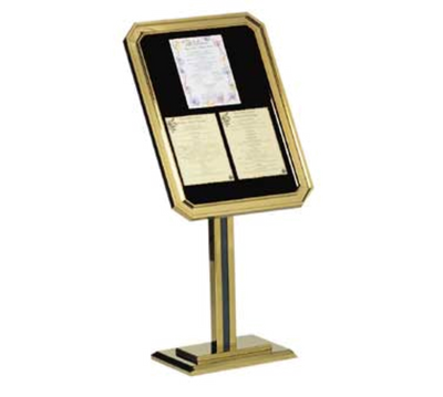 AARCO P31-B 23" W x 49" H Brass Sign or Poster Stand