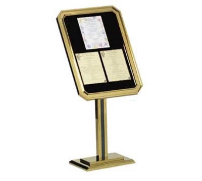 AARCO P31-B 23" W x 49" H Brass Sign or Poster Stand