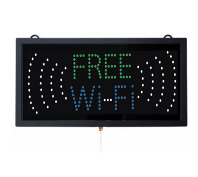 AARCO FRE11M 18.75"W x 9.75"H "FREE Wi-Fi" (3) Display Modes LED Sign