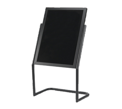 AARCO P-17BK 25" W x 48" H Black Broadcaster Display Stand
