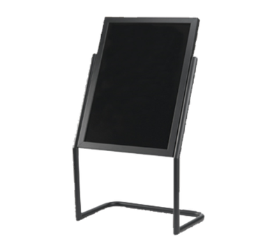 AARCO P-17BK 25" W x 48" H Black Broadcaster Display Stand