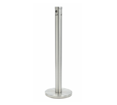 AARCO SS40F Satin Aluminum Floor Standing Cigarette Receptacle