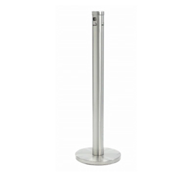 AARCO SS40F Satin Aluminum Floor Standing Cigarette Receptacle