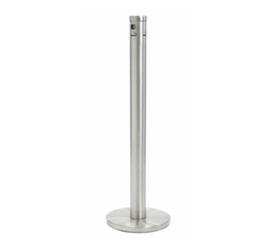 AARCO SS40F Satin Aluminum Floor Standing Cigarette Receptacle