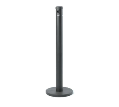 AARCO SB40F Black Aluminum Floor Standing Cigarette Receptacle