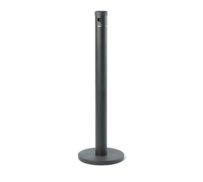 AARCO SB40F Black Aluminum Floor Standing Cigarette Receptacle