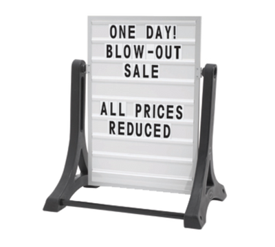 AARCO ROC-1 32" W x 36" H Letter Board Aluminum The Rocker Sidewalk Sign
