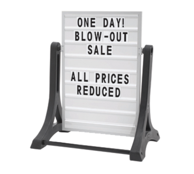 AARCO ROC-1 32" W x 36" H Letter Board Aluminum The Rocker Sidewalk Sign