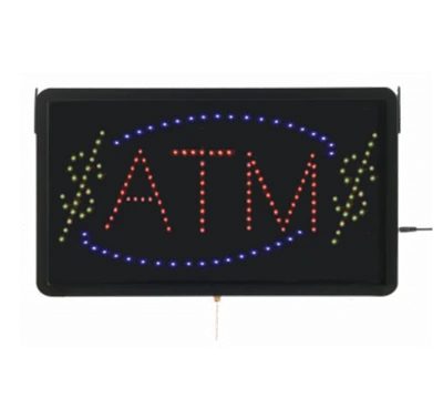 AARCO ATM10L 22"W x 13"H "ATM" (3) Display Modes LED Sign