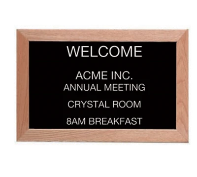 AARCO AOFD1218L " W x 53" H Wall Mounted Oak Message Center Board