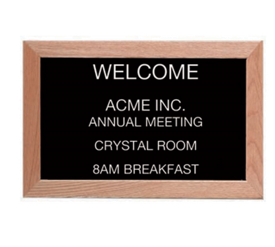 AARCO AOFD1218L " W x 53" H Wall Mounted Oak Message Center Board