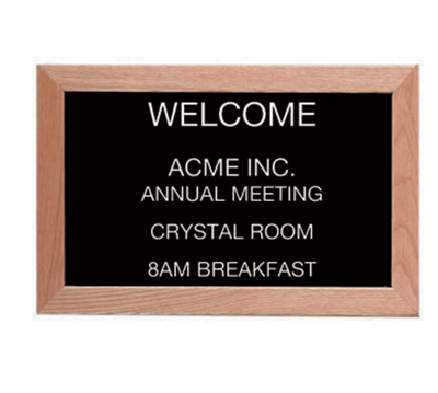 AARCO AOFD1218L " W x 53" H Wall Mounted Oak Message Center Board