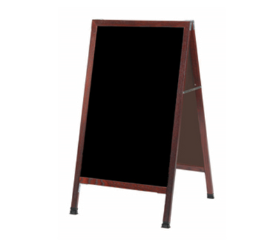 AARCO MA-11 24" W x 42" H Cherry Lacquer Finish Markerboard Wood Sidewalk Markerboard