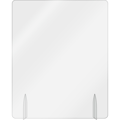 AARCO FPT3024 30" x 24" Clear Acrylic Freestanding Protection Shield