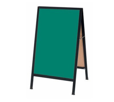 AARCO BA-1G 24"W x 42"H Green Composition Aluminum Sidewalk Chalkboard