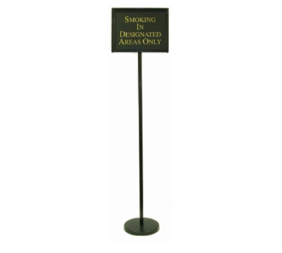 AARCO TI-1BK 15" W x 59" H Black Director Sign Stand