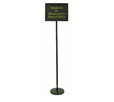 AARCO TI-1BK 15" W x 59" H Black Director Sign Stand