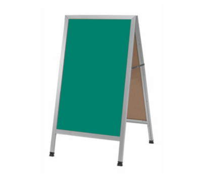 AARCO AA-1G 24"W x 42"H Green Composition Aluminum Sidewalk Chalkboard