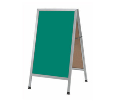 AARCO AA-1G 24"W x 42"H Green Composition Aluminum Sidewalk Chalkboard