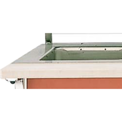 Vollrath 37561-2-C 46" W x 8" D Plastic Customer Side Cutting Board - ADA 4-Series Signature Server with Stainless Steel Countertops