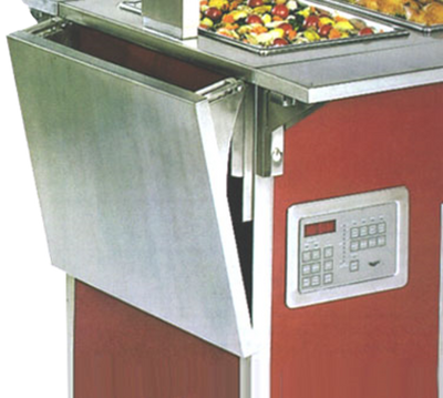 Vollrath 37570-2-R 18" D x 28" W Fold-Down/Lift-Off Brackets Right Side End Shelf - ADA 4 Series Signature Server with Stainless Steel Countertops