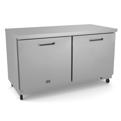 Kelvinator KCHUC60R 60" W (2) Solid Hinged Doors Reach In Two-Section Undercounter Refrigerator - 115 Volts 300 Watts