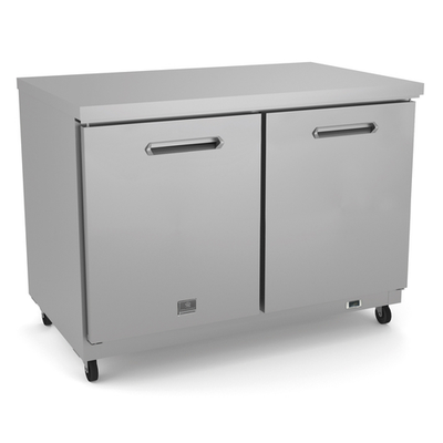 Kelvinator KCHUC48R 48" W (2) Solid Hinged Doors Reach In Two-Section Undercounter Refrigerator - 115 Volts 300 Watts