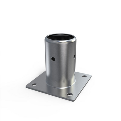 NBR Equipment LS-SP 3" H Stainless Steel with Plate Leg Socket