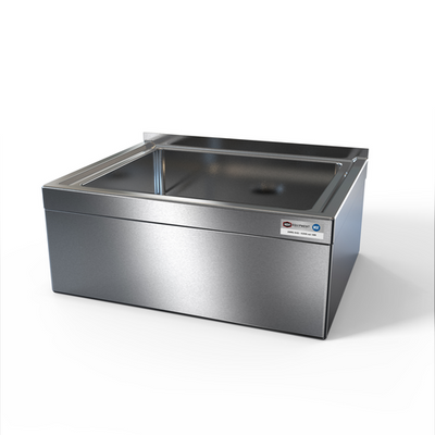 NBR Equipment MOP-282012 32.63" W x 23.38" D x 10" H Stainless Steel Floor Mounted Mop Sink