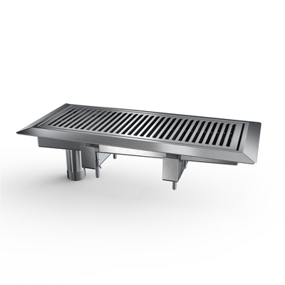 NBR Equipment TP-12 12"W Stainless Steel Urn Trough With Drip Plate