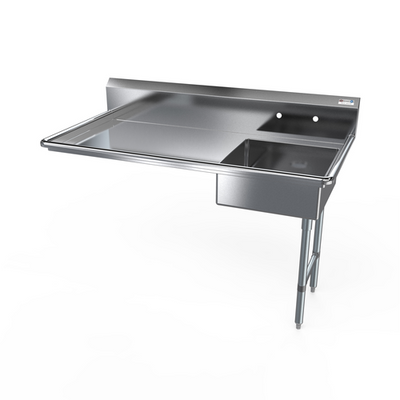 NBR Equipment UDT-50R 50" Soiled Straight Undercounter Dishtable