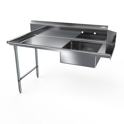 NBR Equipment SDT-60L 60" Soiled Straight Economy Dishtable