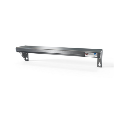 NBR Equipment WS-18LS 18" W x 5" D x 5" H 16 Ga. Stainless Steel Wall Mounted Flat Lavoratory Shelf