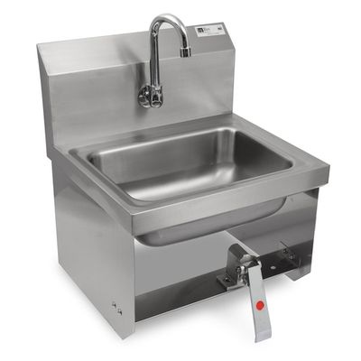 John Boos PBHS-W-1410-KV1MB 17" W x 16" D x 20" H Stainless Steel Wall Mounted Pro-Bowl Hand Sink