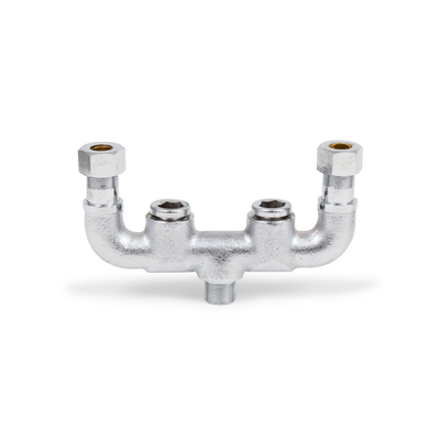 John Boos PB-MV 6" Swing Spout with 4" Faucet Center Ceramic Valve Deck Mount
