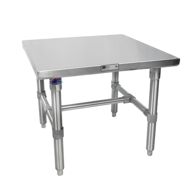 John Boos S16MS05 30" W x 30" D x 20" H Stainless Steel Top and Galvanized Open Base Machine Stand