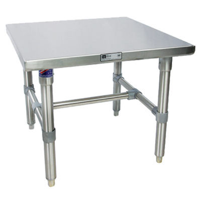 John Boos S16MS09 30" W x 24" D x 20" H Stainless Steel Open Base Machine Stand