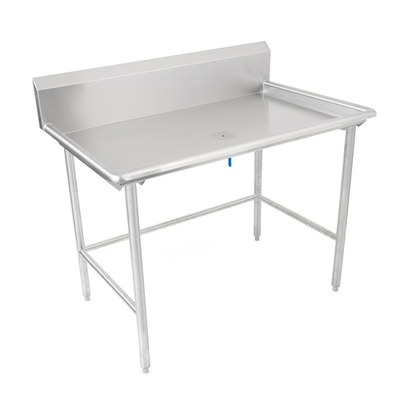 John Boos DST6R10-3061SBW 60.88" W and 10" H Backsplash 16 Ga. Stainless Steel Bracing Welded Sorting Table