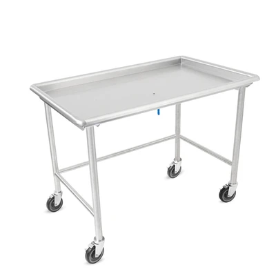 John Boos DST6-3049SBW-C 48.88" W x 30.38" D 16 Ga. Stainless Steel Bracing Welded Sorting Table with Casters