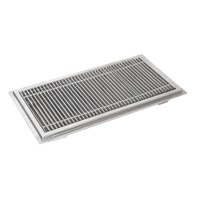 John Boos FTSG-1272 72" W x 4" H x 12" D 14 Ga Stainless Steel with Subway-Style Fiberglass Grating Floor Trough