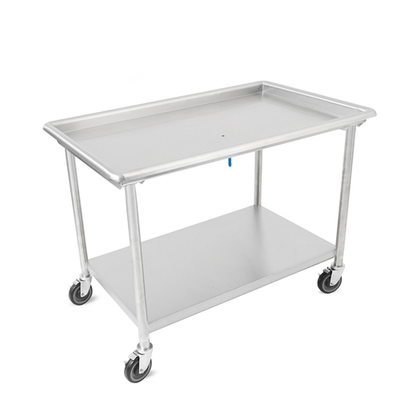 John Boos DST6-3037SSW-C 36.88" W x 30.38" D 16 Ga. Stainless Steel Undershelf Welded Sorting Table with Casters