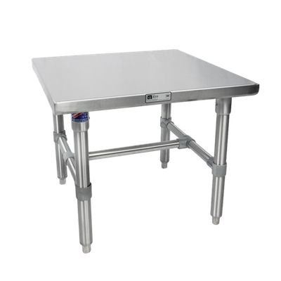 John Boos S16MS03 30" W x 20" D x 20" H Stainless Steel Top and Galvanized Open Base Machine Stand