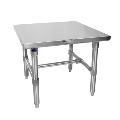 John Boos S16MS03 30" W x 20" D x 20" H Stainless Steel Top and Galvanized Open Base Machine Stand
